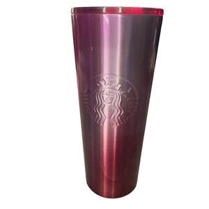 2021 Starbucks Holiday Stainless Steel Ombre Tumbler Cold Cup Venti 24 Oz